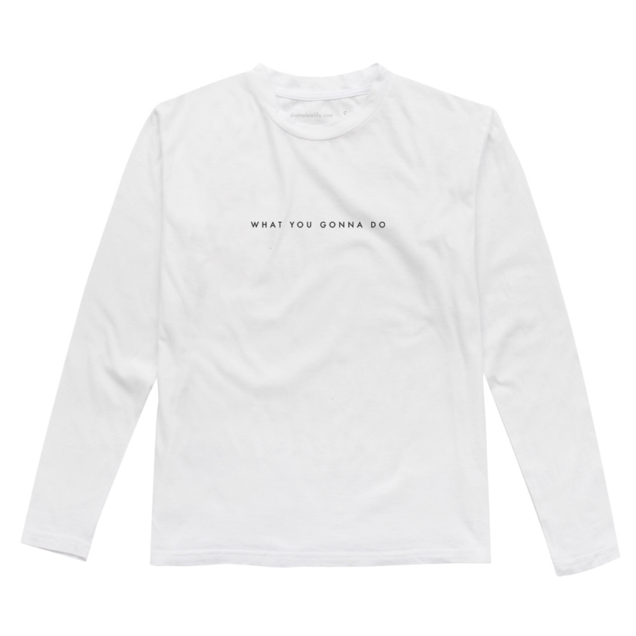 Longsleeve / what you gonna do / white - obrazek 2