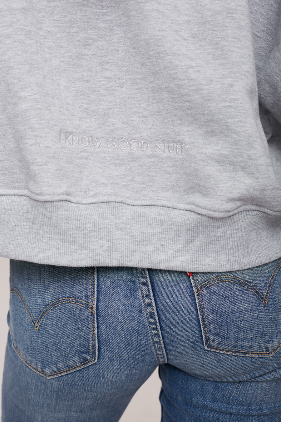 Zip - up hoodie / I know good stuff / grey - obrazek 7