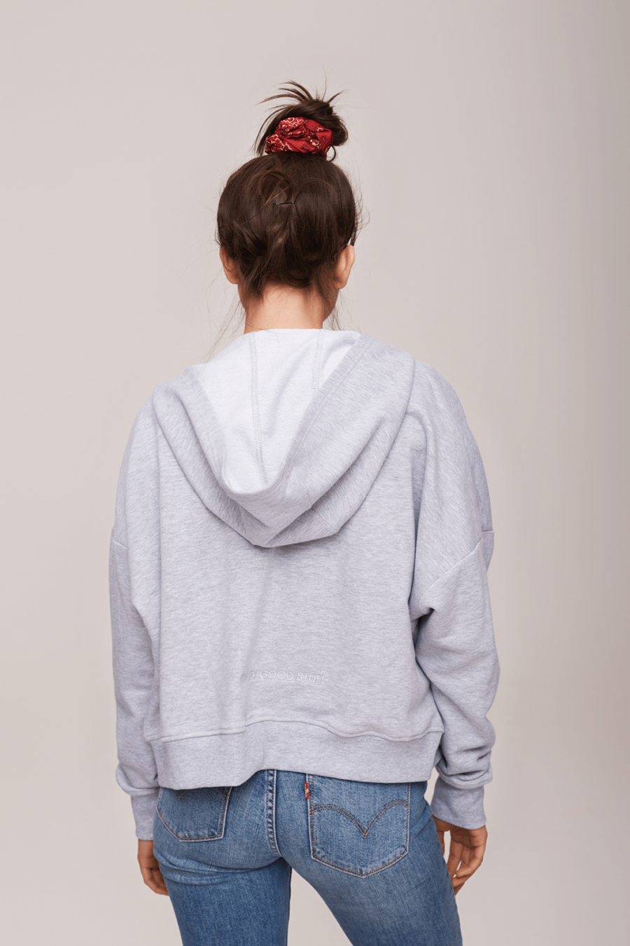 Zip - up hoodie / I know good stuff / grey - obrazek 8