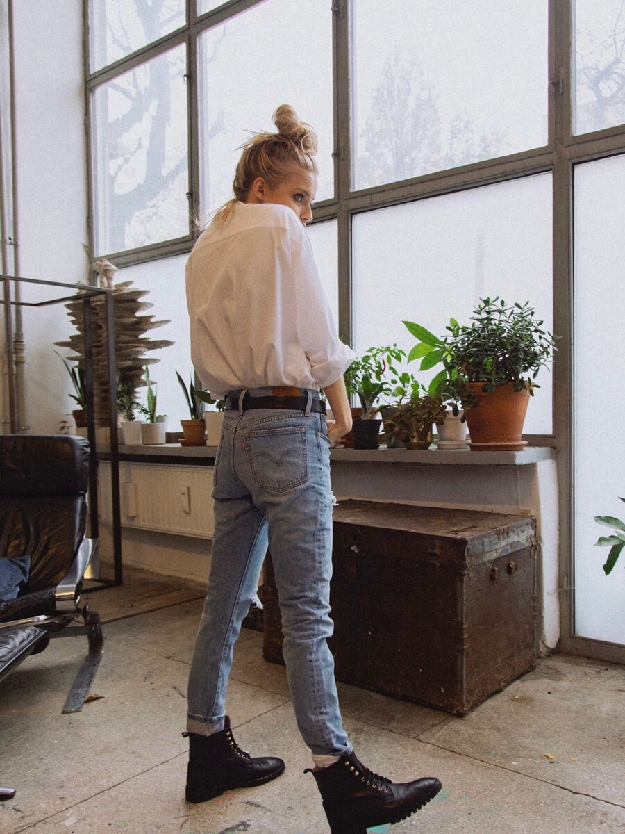 Boyfriend's shirt / wolno mi / white - obrazek 2