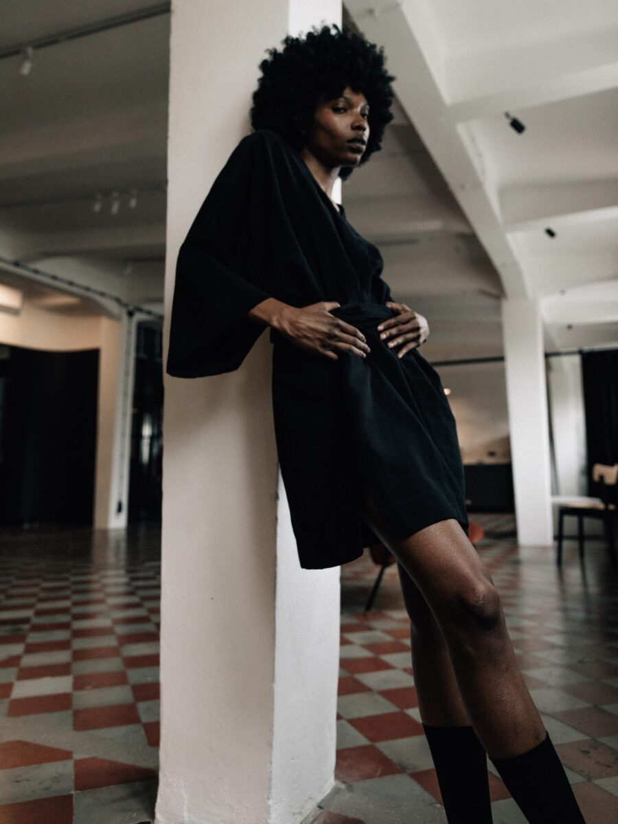 kimono dress SAKURA black - obrazek 3