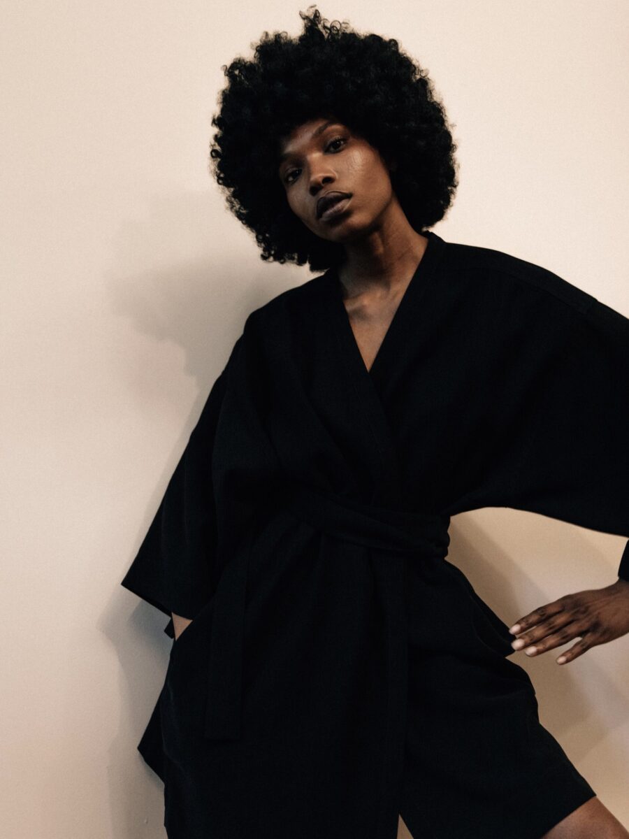 kimono dress SAKURA black